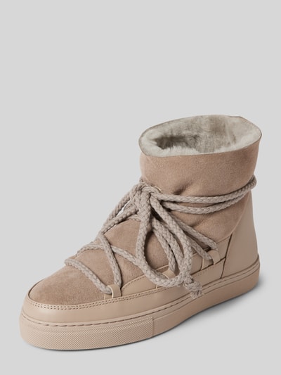 Peek & Cloppenburg INUIKIILederstiefel mit Label-Schriftzug in hellgrau