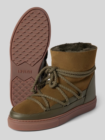 Peek & Cloppenburg INUIKIILederstiefel Mit Label-Schriftzug In Oliv