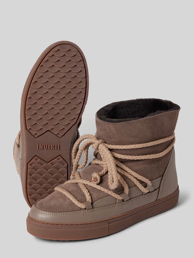 Peek & Cloppenburg INUIKIILederstiefel Mit Label-Schriftzug In Taupe