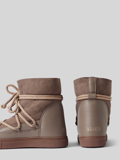 Peek & Cloppenburg INUIKIILederstiefel Mit Label-Schriftzug In Taupe