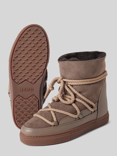 Peek & Cloppenburg INUIKIILederstiefel Mit Label-Schriftzug In Taupe