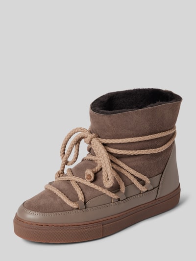 Peek & Cloppenburg INUIKIILederstiefel mit Label-Schriftzug in taupe