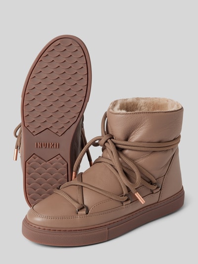 Peek & Cloppenburg INUIKIILederstiefel Mit Label-Stitching In Taupe