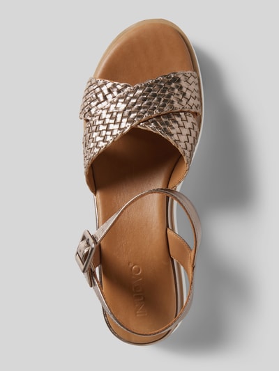 Peek & Cloppenburg INUOVOSandale In Flecht-Optik In Metallic Braun