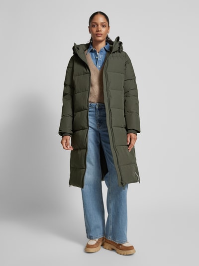 Peek & Cloppenburg IQ StudioSteppmantel mit Kapuze Modell 'EYVETTE' in oliv