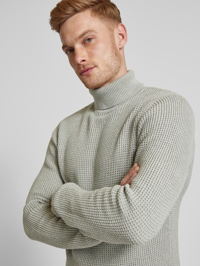 Peek & Cloppenburg Jack & Jones PremiumRollkragenpullover Mit Label-Detail Modell 'VIGGO' In Schilf