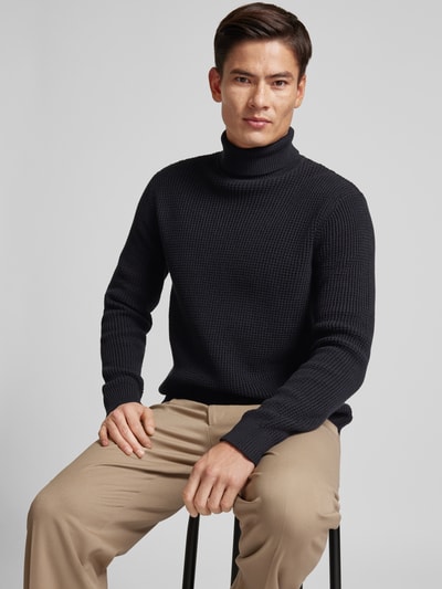 Peek & Cloppenburg Jack & Jones PremiumRollkragenpullover Mit Label-Detail Modell 'VIGGO' In Black