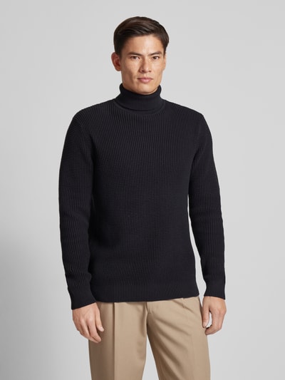 Peek & Cloppenburg Jack & Jones PremiumRollkragenpullover Mit Label-Detail Modell 'VIGGO' In Black