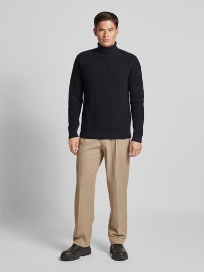 Peek & Cloppenburg Jack & Jones PremiumRollkragenpullover mit Label-Detail Modell 'VIGGO' in black