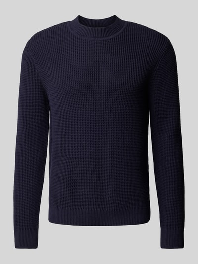 Peek & Cloppenburg Jack & Jones PremiumStrickpullover Mit Gerippten Abschlüssen Modell 'VIGGO' In Dunkelblau