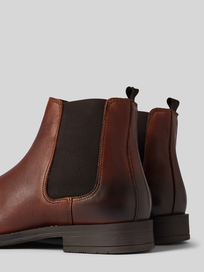 Peek & Cloppenburg Jack & JonesChelsea Boots Aus Leder Modell 'WARGO' In Cognac