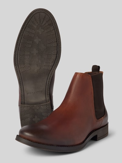 Peek & Cloppenburg Jack & JonesChelsea Boots Aus Leder Modell 'WARGO' In Cognac