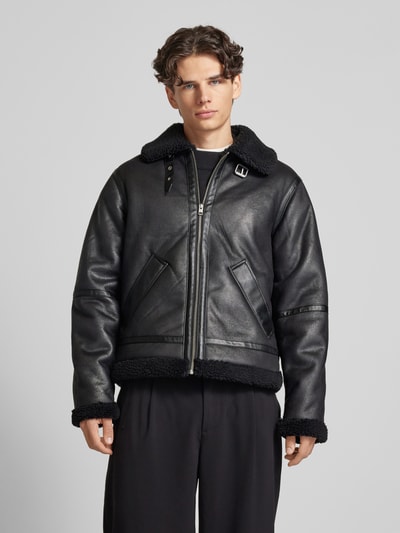 Peek & Cloppenburg Jack & JonesJacke Mit Umlegekragen Modell 'COLE AVIATOR' In Black