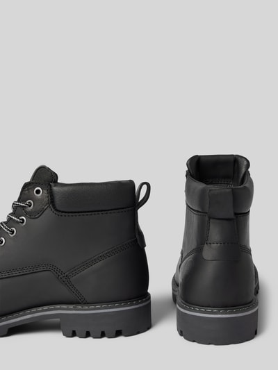 Peek & Cloppenburg Jack & JonesLederboots Mit Label-Badge Modell 'QUEENSWAY' In Black