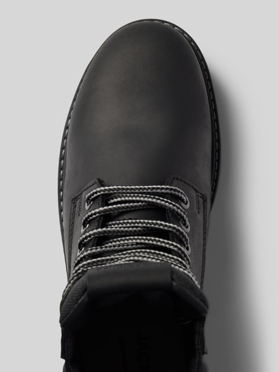 Peek & Cloppenburg Jack & JonesLederboots Mit Label-Badge Modell 'QUEENSWAY' In Black