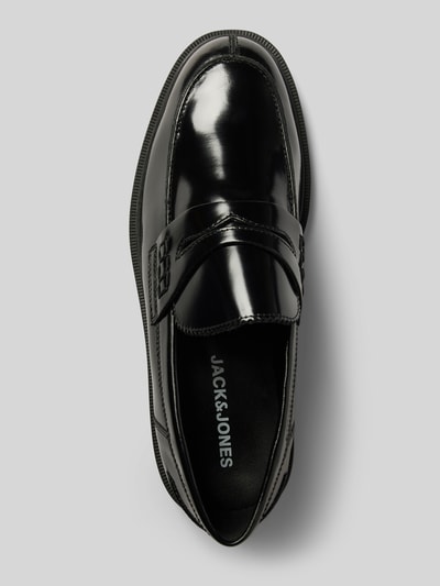 Peek & Cloppenburg Jack & JonesPenny-Loafer Aus Leder Mit Schaftbrücke In Black