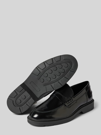 Peek & Cloppenburg Jack & JonesPenny-Loafer Aus Leder Mit Schaftbrücke In Black