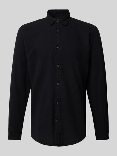 Peek & Cloppenburg Jack & JonesRegular Fit Freizeithemd Mit Kentkragen Modell 'JOSHUA' In Black