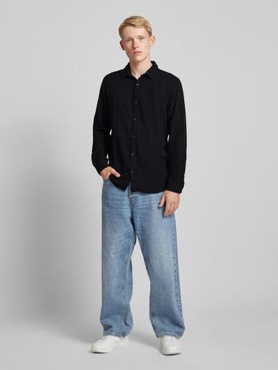 Peek & Cloppenburg Jack & JonesRegular Fit Freizeithemd mit Kentkragen Modell 'JOSHUA' in black