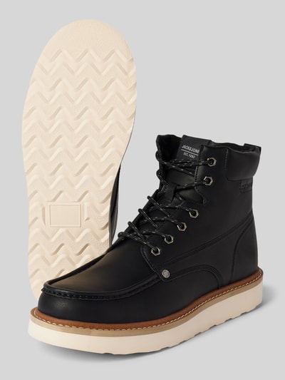 Peek & Cloppenburg Jack & JonesSchnürboots Mit Label-Details Modell 'WARCHWAY' In Black
