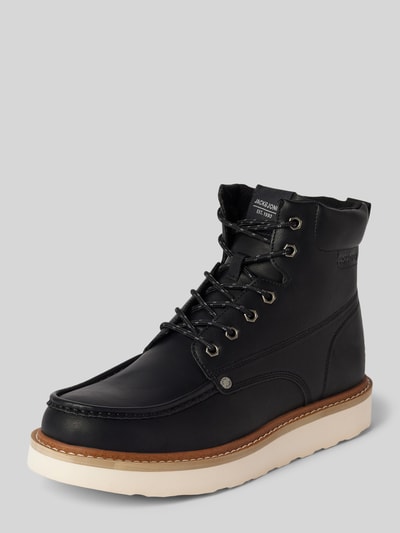 Peek & Cloppenburg Jack & JonesSchnürboots Mit Label-Details Modell 'WARCHWAY' In Black