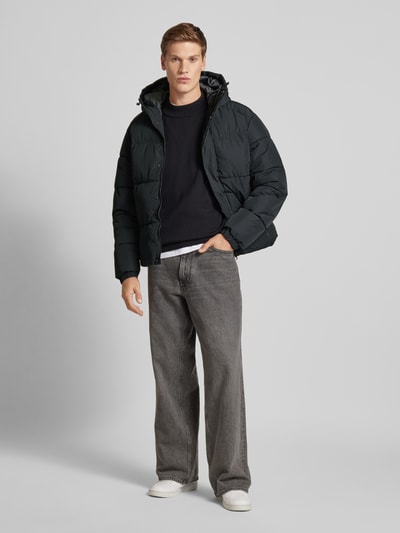 Peek & Cloppenburg Jack & JonesSteppjacke mit Kapuze Modell 'BRADLEY' in black