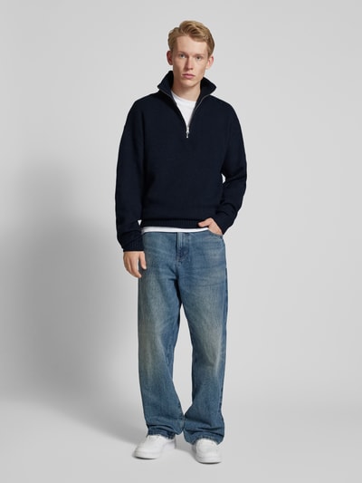 Peek & Cloppenburg Jack & JonesTroyer mit gerippten Abschlüssen Modell 'OLLIE' in marine