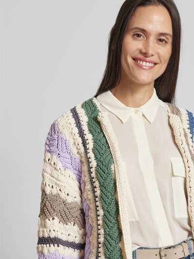 Peek & Cloppenburg Jake*s CasualCropped Cardigan Mit Elastischen Ärmelabschlüssen In Ecru