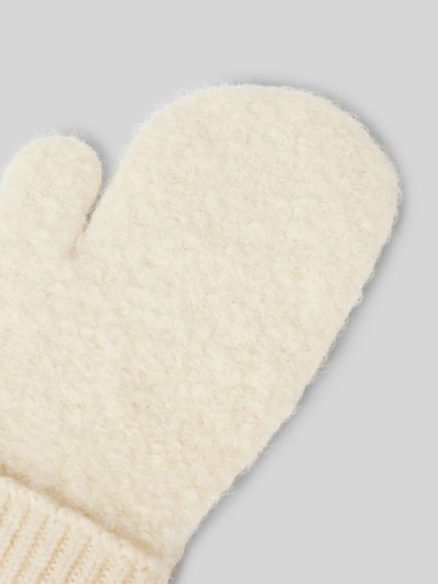 Peek & Cloppenburg Jake*s CasualFäustlinge Aus Woll-Mix Mit Gerippten Abschlüssen In Ecru