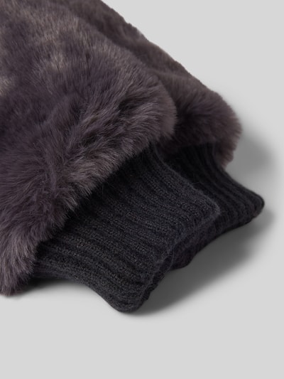 Peek & Cloppenburg Jake*s CasualFäustlinge Mit Kunstfellbesatz In Anthrazit