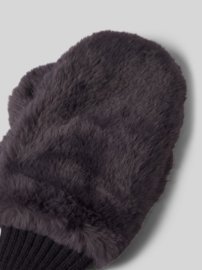 Peek & Cloppenburg Jake*s CasualFäustlinge Mit Kunstfellbesatz In Anthrazit