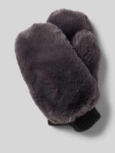 Peek & Cloppenburg Jake*s CasualFäustlinge mit Kunstfellbesatz in anthrazit