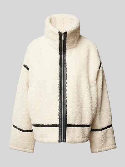 Peek & Cloppenburg Jake*s CasualRelaxed Fit Fleecejacke Mit Stehkragen In Ecru