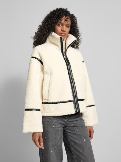 Peek & Cloppenburg Jake*s CasualRelaxed Fit Fleecejacke Mit Stehkragen In Ecru