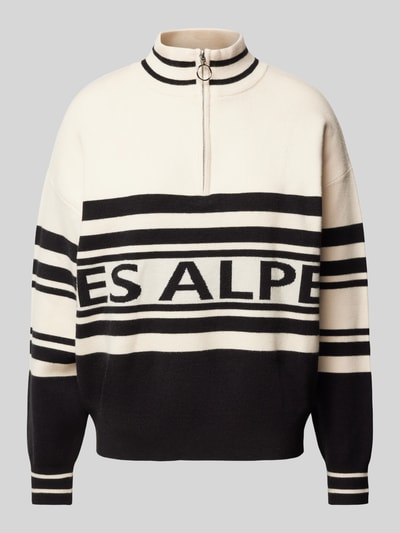 Peek & Cloppenburg Jake*s CasualStrickpullover Aus Viskose-Mix Mit Stehkragen Und Reißverschluss In Black