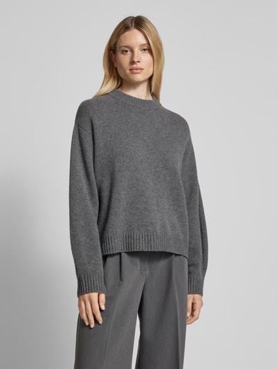 Peek & Cloppenburg Jake*s CasualStrickpullover Mit Gerippten Abschlüssen In Dunkelgrau Melange