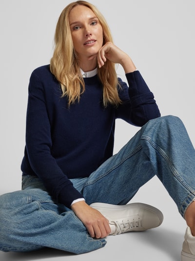 Peek & Cloppenburg Jake*s CasualStrickpullover Mit Gerippten Abschlüssen In Dunkelblau