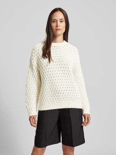 Peek & Cloppenburg Jake*s CasualStrickpullover Mit Lochmuster In Ecru
