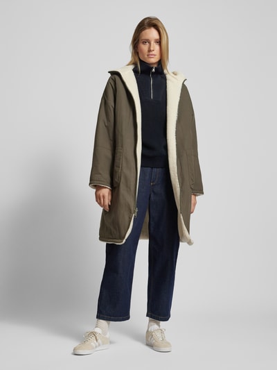 Peek & Cloppenburg Jake*s CasualStrickpullover mit Troyer-Kragen in dunkelblau