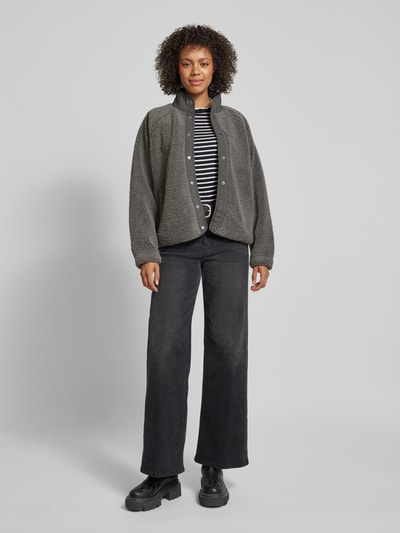 Peek & Cloppenburg Jake*s CasualSweatjacke mit Teddyfell in dunkelgrau