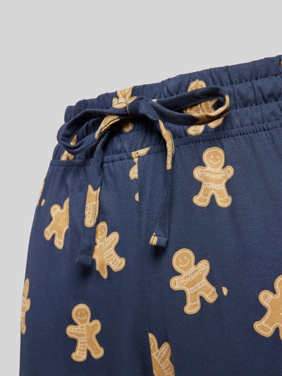 Peek & Cloppenburg Jake*s CasualTapered Fit Pyjama-Hose Mit Motiv-Print In Dunkelblau