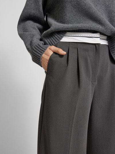 Peek & Cloppenburg Jake*s CasualWide Leg Stoffhose Mit Bundfalten In Dunkelgrau