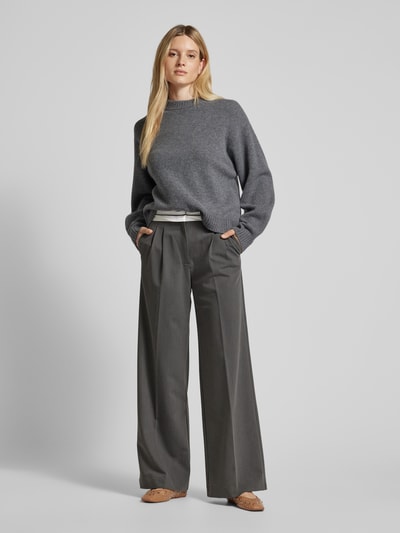 Peek & Cloppenburg Jake*s CasualWide Leg Stoffhose mit Bundfalten in dunkelgrau