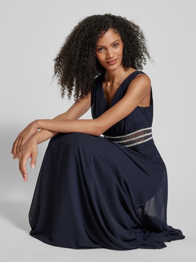 Peek & Cloppenburg Jake*s CocktailAbendkleid Mit Taillenband Und Ziersteinbesatz In Marine Melange