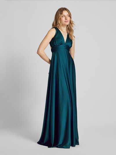 Peek & Cloppenburg Jake*s CocktailAbendkleid mit V-Ausschnitt in dunkelgruen melange