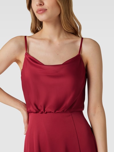 Peek & Cloppenburg Jake*s CocktailAbendkleid Mit Wasserfall-Ausschnitt In Dunkelrot