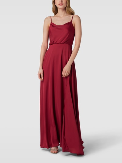 Peek & Cloppenburg Jake*s CocktailAbendkleid mit Wasserfall-Ausschnitt in dunkelrot