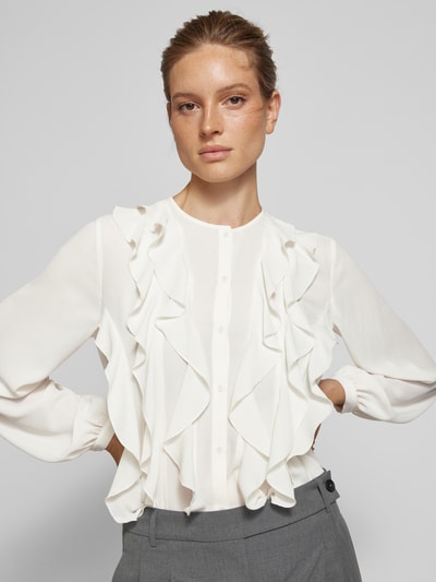 Peek & Cloppenburg Jake*s CollectionBluse Mit Volants In Offwhite