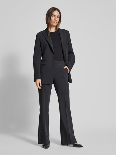 Peek & Cloppenburg Jake*s CollectionBootcut Anzughose mit Bügelfalten in black