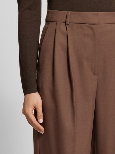Peek & Cloppenburg Jake*s CollectionFlared Anzughose Mit Bundfalten In Mittelbraun